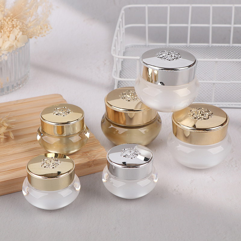 Luxury Skincare Tools - ขวดครีมอะคริลิคแบบเติมได้ ขนาด 5/10/20 กรัม ภาชนะบรรจุเครื่องสำอาง หรูหรา